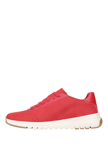 Vionic Uptown Leather Trainers - view 2, Varsity Red