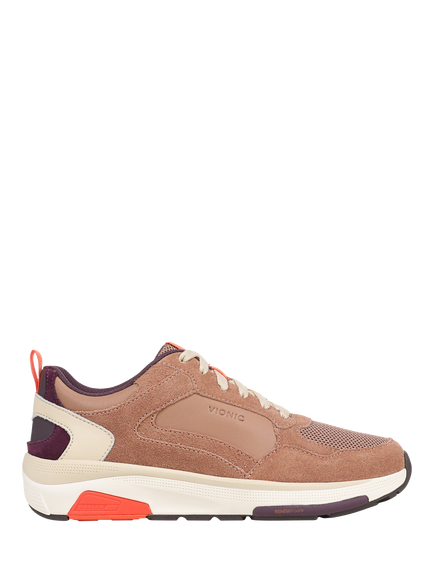 Vionic Walk Strider Weekender Leather Trainers, Mocha Mousse