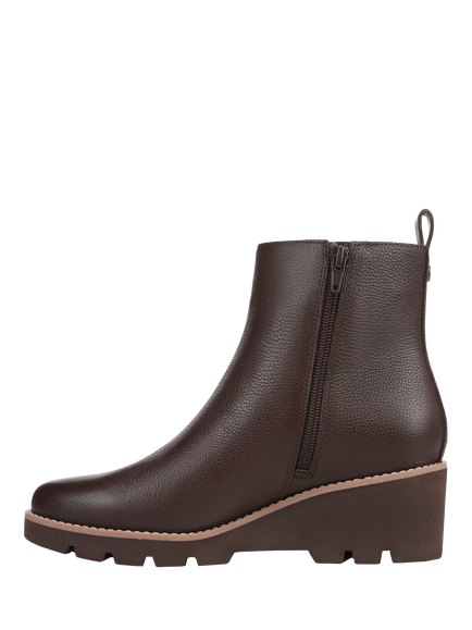 Vionic Aria 2.0 Arch Support Wide Fit Leather Chelsea Boots, Dark Brown - view 2, Dark Brown