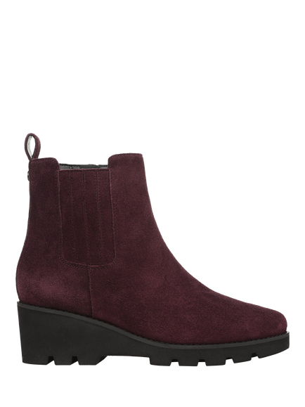 Vionic Aria 2.0 Short Wide Fit Suede Chelsea Boots, Mulled Wine, Mulled Wine