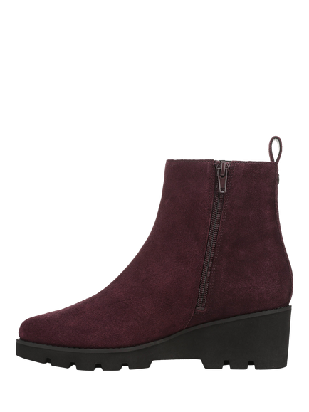 Vionic Aria 2.0 Short Wide Fit Suede Chelsea Boots, Mulled Wine - view 2, Mulled Wine
