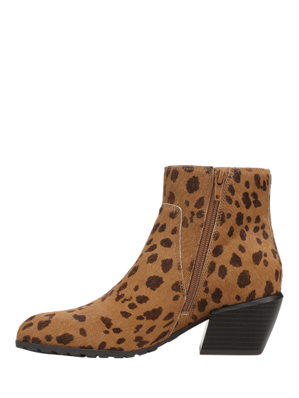 Vionic Bianca Animal Print Ankle Boots, Tan - view 2, Tan