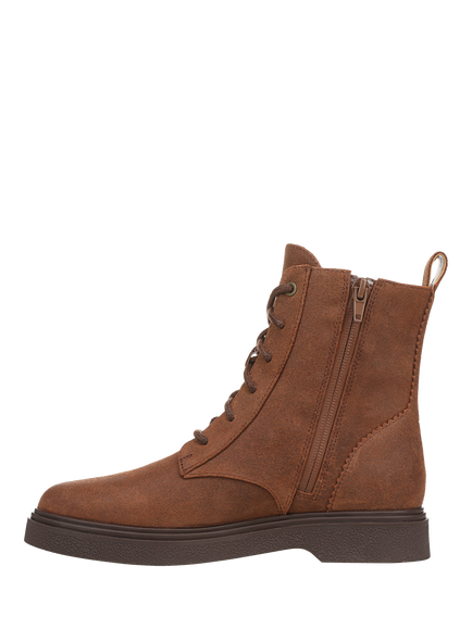 Vionic Delaney Leather Calf Boots, Hazelnut - view 2, Hazelnut
