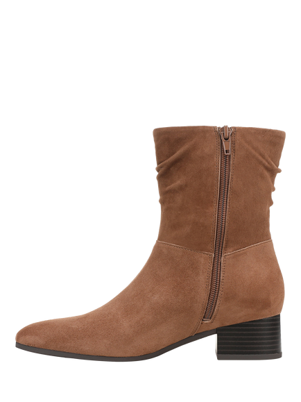 Vionic Remi Suede Short Ankle Boots - view 2, Hazelnut