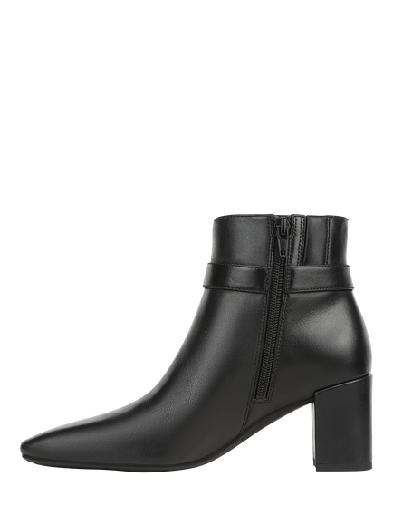 Vionic Saskia Leather Ankle Boots, Black - view 2, Black