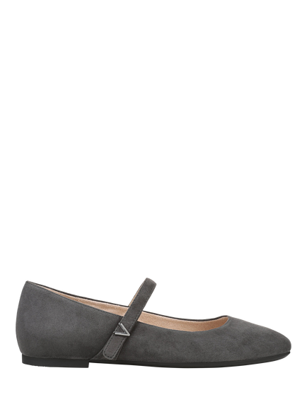 Vionic Alameda Suede Mary Jane Ballerina Flats, Graphite Grey