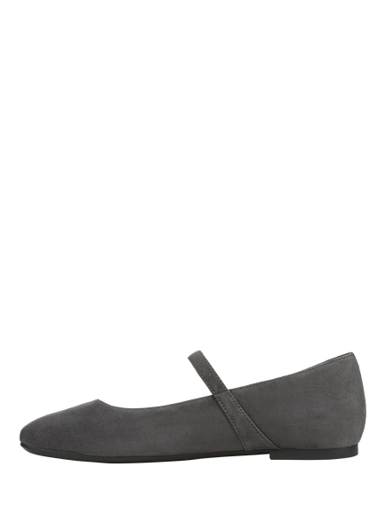 Vionic Alameda Suede Mary Jane Ballerina Flats - view 2, Graphite Grey