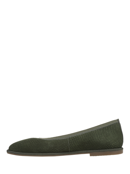 Vionic Caroll 2.0 Leather Ballet Flats - view 2, Olive Moss