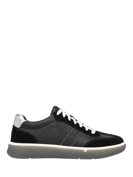 Vionic City Walk Leather Trainers, Black