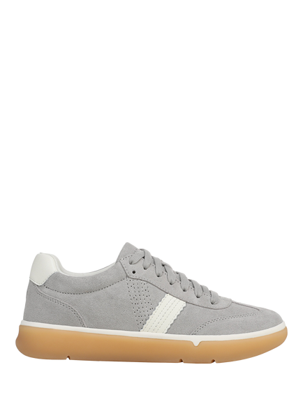 Vionic City Walk Arch Support Wide Fit Leather Trainers, Paloma Grey