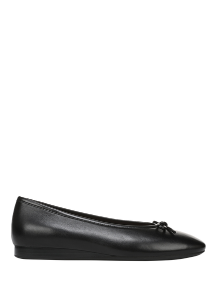 Vionic Larissa Leather Ballet Flats, Black