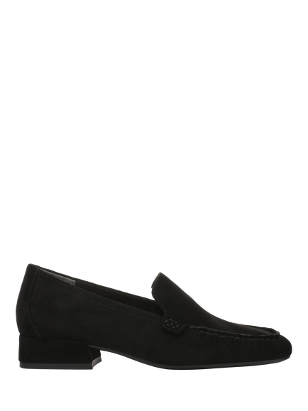 Vionic Pilar Suede Low Heel Loafers, Black, Black