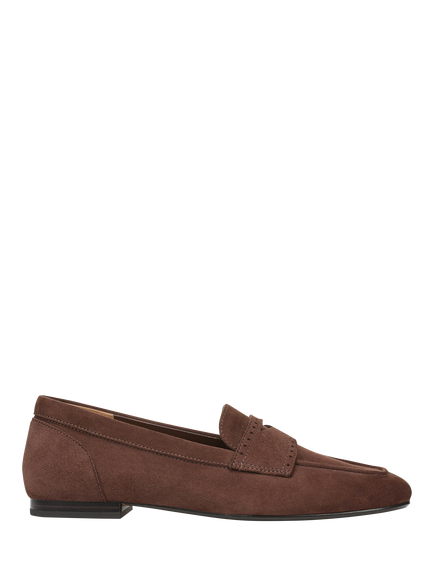 Vionic Sadie Suede Loafers, Swiss Chocolate, Swiss Chocolate