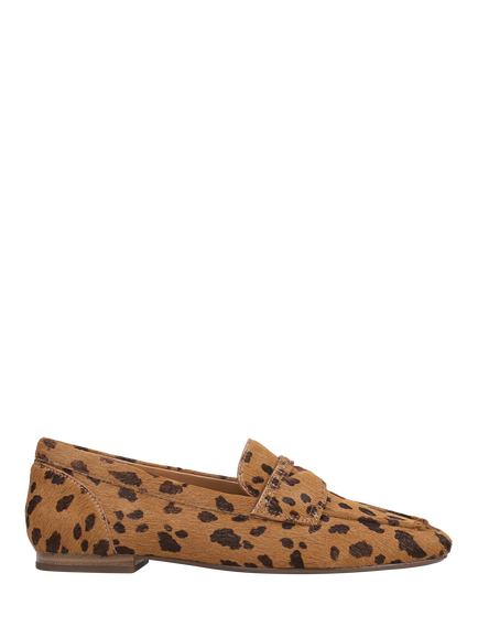 Vionic Sadie Leather Animal Print Loafers, Tan, Tan