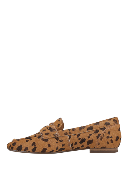 Vionic Sadie Leather Animal Print Loafers, Tan - view 2, Tan