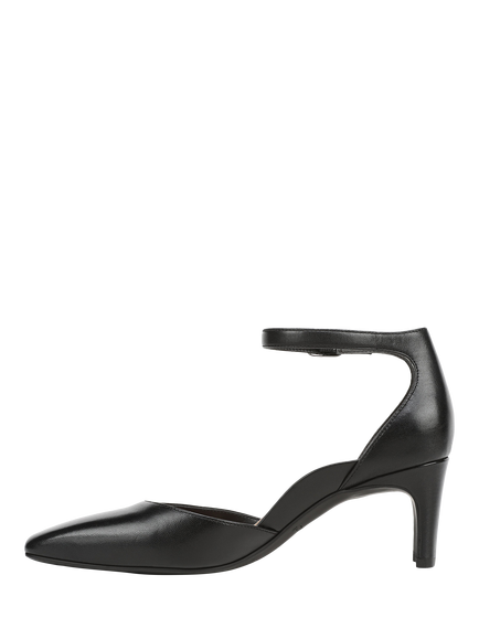 Vionic Scarlett Leather Heeled Court Shoes, Black - view 2, Black