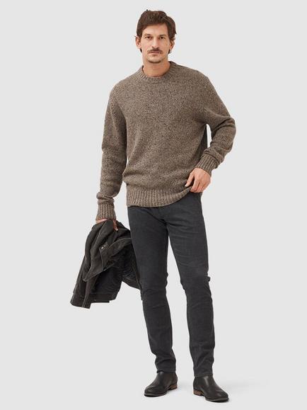 Rodd & Gunn Cox Road Extrafine Merino Wool Blend Knit Jumper, Natural - view 2, Natural