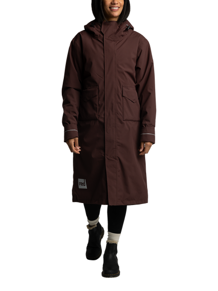 Red Unisex EVO Pro Waterproof Changing Robe, Deep Chestnut, Deep Chestnut