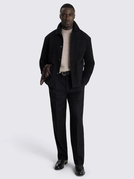 Moss Italian Moleskin Shacket - view 2, Black