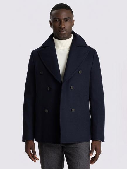 Moss Wool Blend Peacoat, Navy, Navy