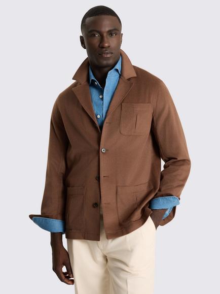 Moss Safari Shacket, Chestnut Brown