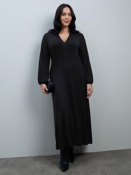 Live Unlimited Curve Jerse Midaxi Dress, Black, Black