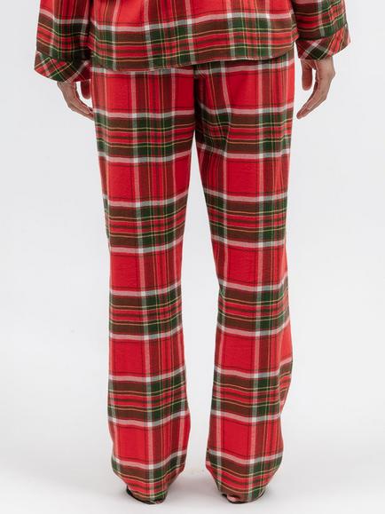 Cyberjammies Merry & Bright Check Pyjama Bottoms, Red - view 2, Red