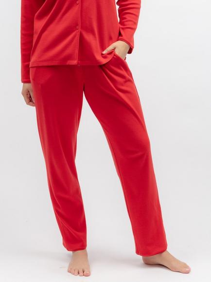 Cyberjammies Merry & Bright Ribbed Jersey Pyjama Bottoms, Red, Red