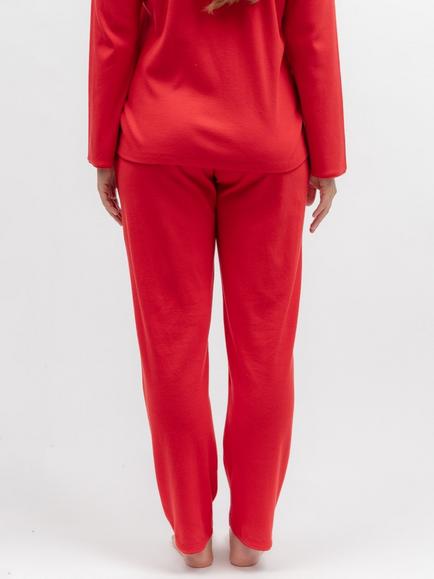 Cyberjammies Merry & Bright Ribbed Jersey Pyjama Bottoms, Red - view 2, Red