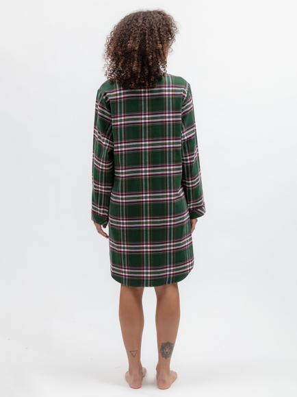 Cyberjammies Enchanted Nutcracker Check Long Sleeve Nightshirt , Dark Green - view 2, Dark Green