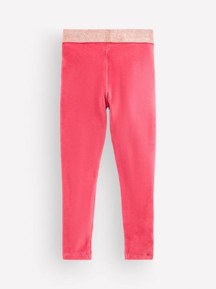 Mini Boden Kids' Velvet Leggings, Cherry Blush - view 2, Cherry Blush