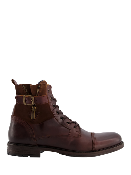 Dune London Call Casual Buckle Detail Ankle Boots, Brown, Brown