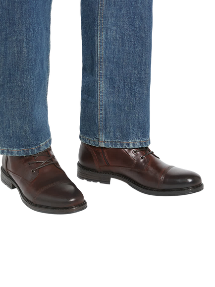 Dune London Call Casual Buckle Detail Ankle Boots, Brown - view 2, Brown