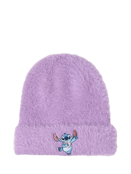 Lindex Kids' Fluffy Lilo & Stitch Beanie Hat, Lilac, Lilac