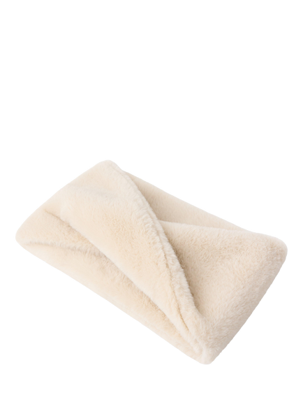 Lindex Kids' Faux Fur Outdoor Snood, Light Beige - view 2, Light Beige