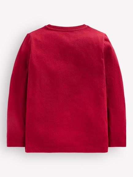 Mini Boden Kids' Long Sleeve Glow In The Dark T-Shirt, Chestnut/Multi - view 2, Chestnut/Multi