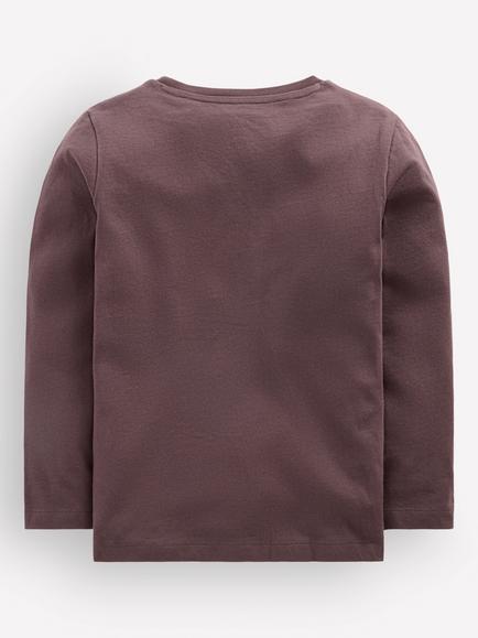Mini Boden Kids' Long Sleeve Superstitch Knight T-Shirt, Warm Grey/Multi - view 2, Warm Grey/Multi