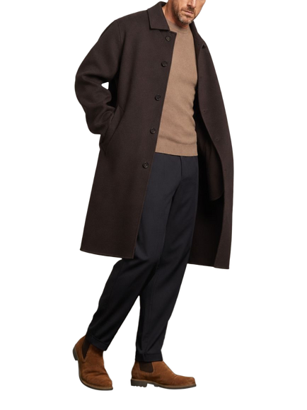 Guards London Oscar Wool Overcoat, Chocolate