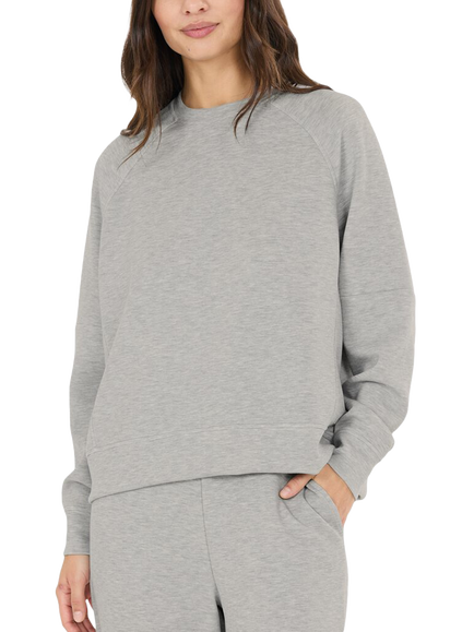 Athlecia Jacey Crew Neck Jumper, Light Grey Melange