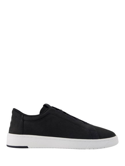 TOMS TRVL LITE Miles Leather Slip On Trainers, Black