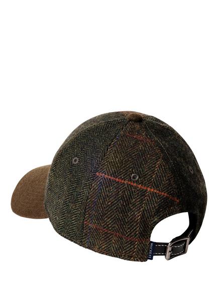 Hackett London Wool Blend Patchwork Cap, Army Green - view 2, Army Green