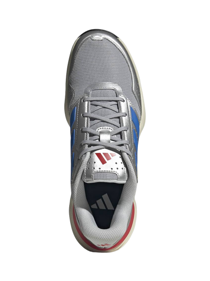 adidas Men's Adipower Hockey League Shoes, Silver/Royal/Ruby - view 2, Silver/Royal/Ruby