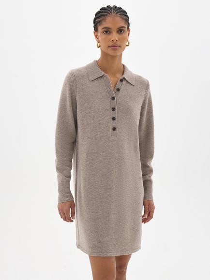 HUSH Knitted Merino Wool Dress, Antler, Antler