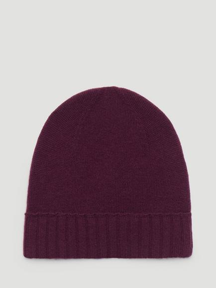 HUSH Cashmere Beanie, Dark Wine Red