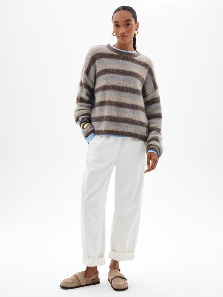 HUSH Supersoft Barrel Leg Jeans, Ecru - view 2, Ecru