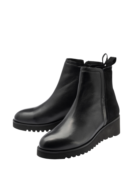 Ravel Helsby Leather Ankle Boots, Black - view 2, Black