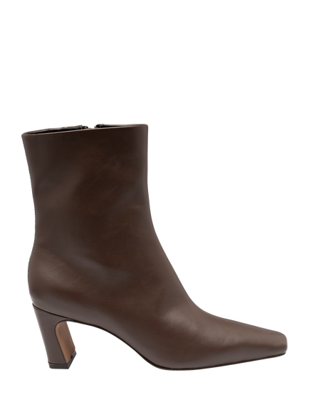 Ravel Staley Block Heel Faux Leather Ankle Boots, Brown, Brown