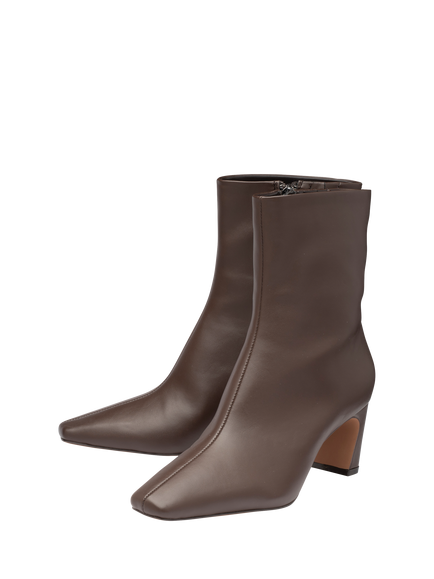 Ravel Staley Block Heel Faux Leather Ankle Boots, Brown - view 2, Brown