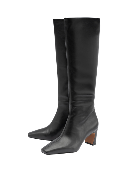Ravel Stanton Kitten Heel Knee High Boots, Black - view 2, Black