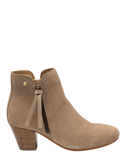 Ravel Tulli Suede Cuban Heel Ankle Boots, Beige, Beige